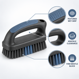 GLEAMVORA TreadCore Firm-Bristle Tire Scrub Brush